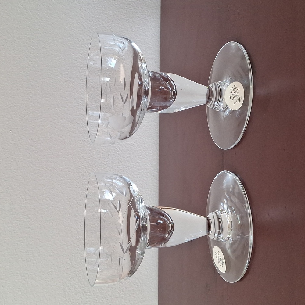 Princess House Crystal Candlesticks NIB #447